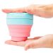 Copo Dobravel Retratil 375ml - Azul e Rosa 