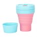Copo Dobravel Retratil 375ml - Azul e Rosa 