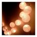 Cordão Fio de Luz de Bolinhas Douradas Led 10 Bolas á Pilha 1,80m