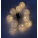 Cordão Fio de Luz de Bolinhas Douradas Led 10 Bolas á Pilha 1,80m