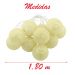 Cordão Fio de Luz de Bolinhas Douradas Led 10 Bolas á Pilha 1,80m