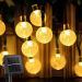 Cordão Lâmpadas Solar Luzes LEDs Bolinhas Amarela Natal 5m