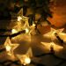 Cordão LEDs Solar Lâmpadas Luzes Estrelas Amarela Natal 5m