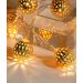 Cordão Luminoso 10 Bolas Luzes LEDs Decoração De 2,30 Metros