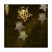 Cordão Luminoso 10 Estrelas LEDs Dourado Enfeite 2,30 Metros