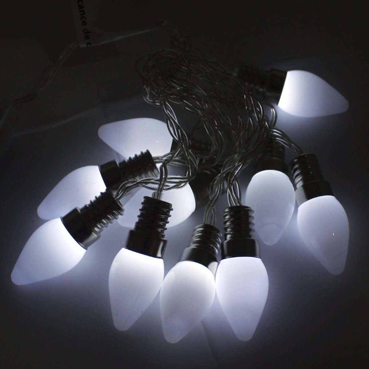 Cordão Luminoso 10 Gotas LEDs Branco Enfeite De 2,30 Metros