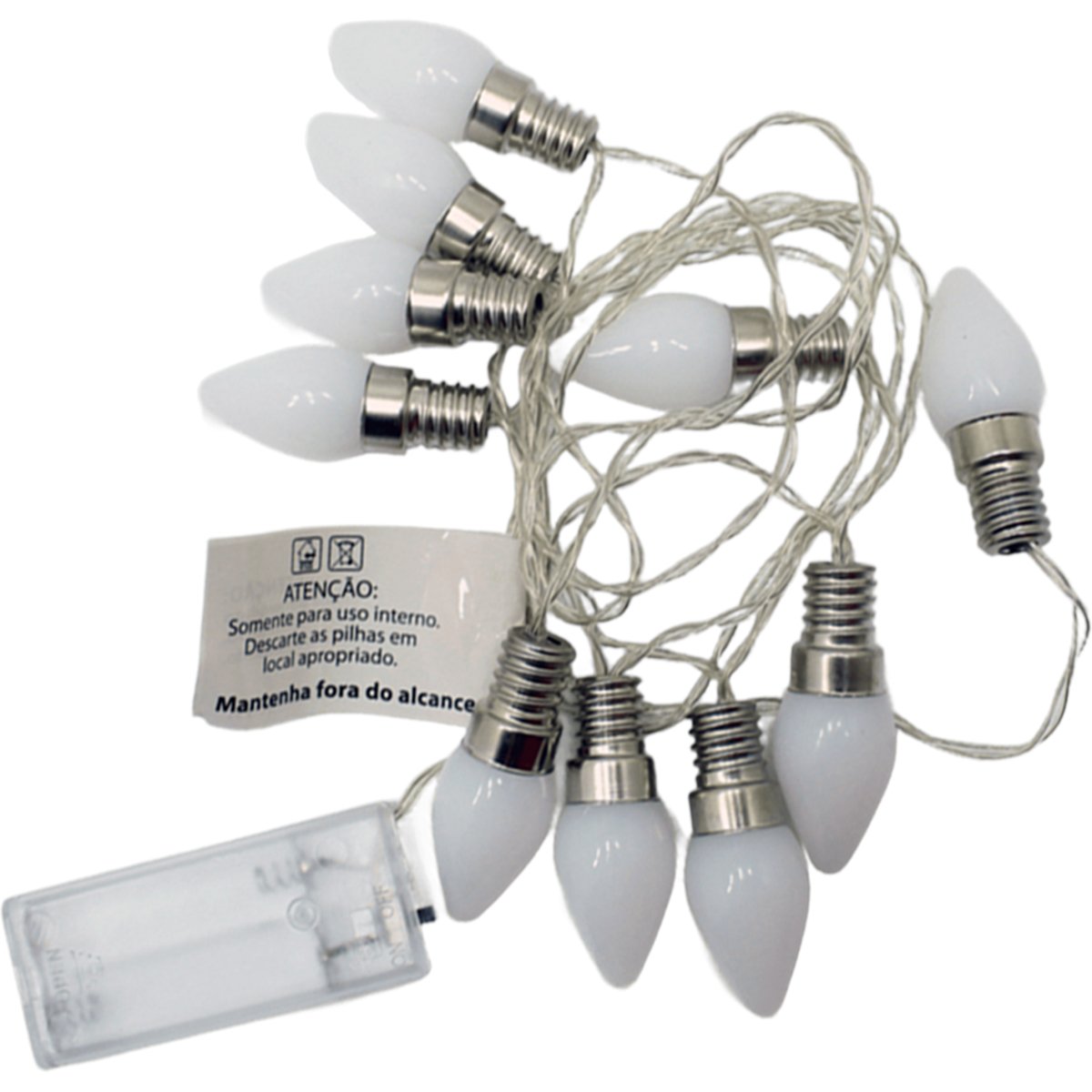 Cordão Luminoso 10 Gotas LEDs Branco Enfeite De 2,30 Metros