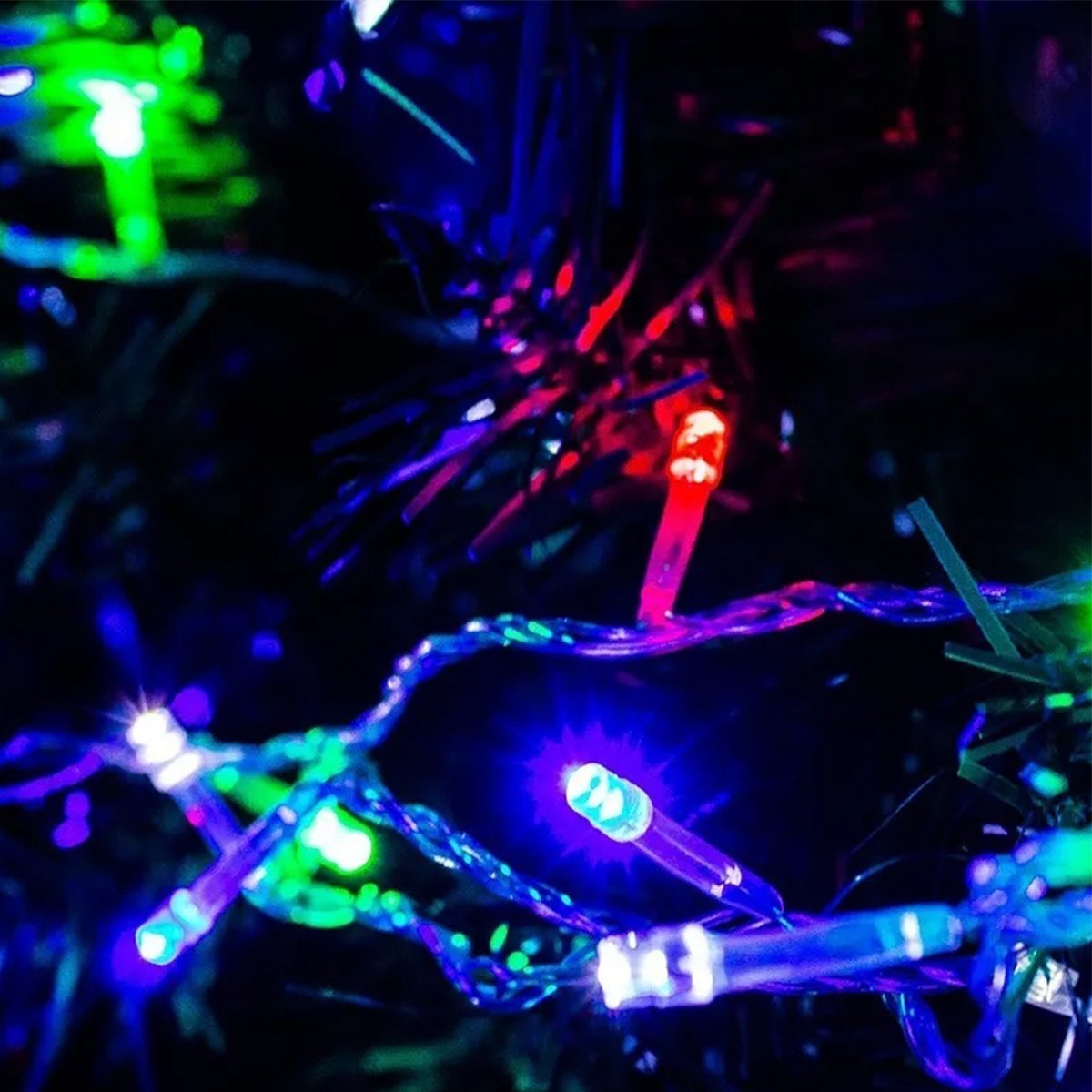 Cordão Pisca 100 Lâmpadas LED Colorido 8 Funções 220v 8,5M
