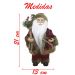 Decoração Boneco Natal Papai Noel Com Roupa Xadrez 21cm