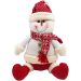 Decoração Boneco Neve Sentado Enfeite Tecido Natalino 35cm