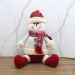 Decoração Boneco Neve Sentado Enfeite Tecido Natalino 35cm