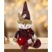 Decoração Boneco Neve Sentado Enfeite Tecido Natalino 40cm
