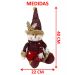 Decoração Boneco Neve Sentado Enfeite Tecido Natalino 40cm