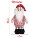 Decoração Boneco Papai Noel Com Cachecol E Led Natalino Em Tecido 26cm
