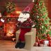 Decoração Boneco Papai Noel Natalino Com Pernas Moles 60cm