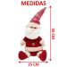 Decoração Boneco Papai Noel Sentado Enfeite Natalino De 35cm