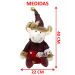 Decoração Boneco Rena Sentado Enfeite Tecido Natalino 40cm