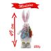 Decoração Casal De Coelhos De Páscoa Enfeite Coelhinhos 49cm