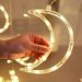 Decoração Cortina Varal Cordão Fio de Luzes Lâmpadas Estrela Lua Céu Led Natal Enfeite 2,5m