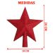 Decoração Enfeite De Natal Estrela Natalina Vermelho 20cm