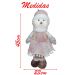 Decoração Natal Boneco De Neve Rosa Natalina 45cm