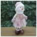 Decoração Natal Boneco De Neve Rosa Natalina 45cm