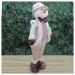 Decoração Natal Boneco de Neve Rosa Natalino 63cm