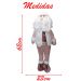 Decoração Natal Papai Noel Rosa Natalino 62cm