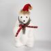 Decoração Natalina Urso Polar Enfeite 35cm Branco