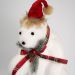 Decoração Natalina Urso Polar Enfeite 35cm Branco