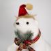 Decoração Natalina Urso Polar Enfeite 35cm Branco