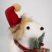 Decoração Natalina Urso Polar Enfeite 35cm Branco