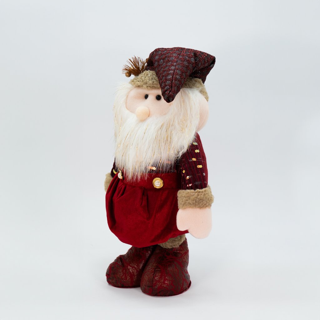 Decoração Papai Noel Natal Luxuoso Perna Ajustável 50/80cm