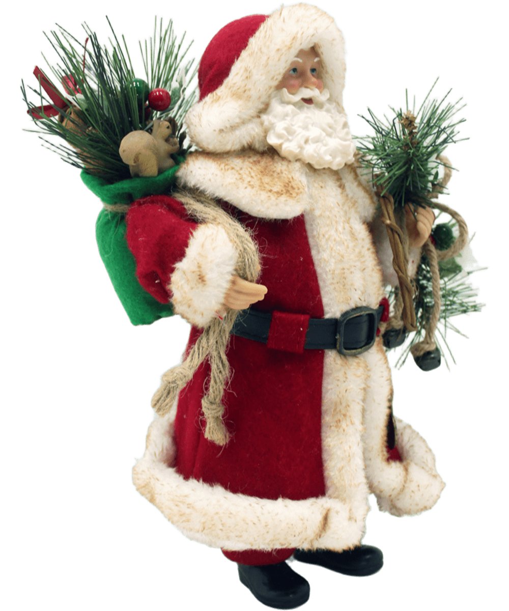 Decoração Papai Noel Tradicional Vintage Colecionável 30cm