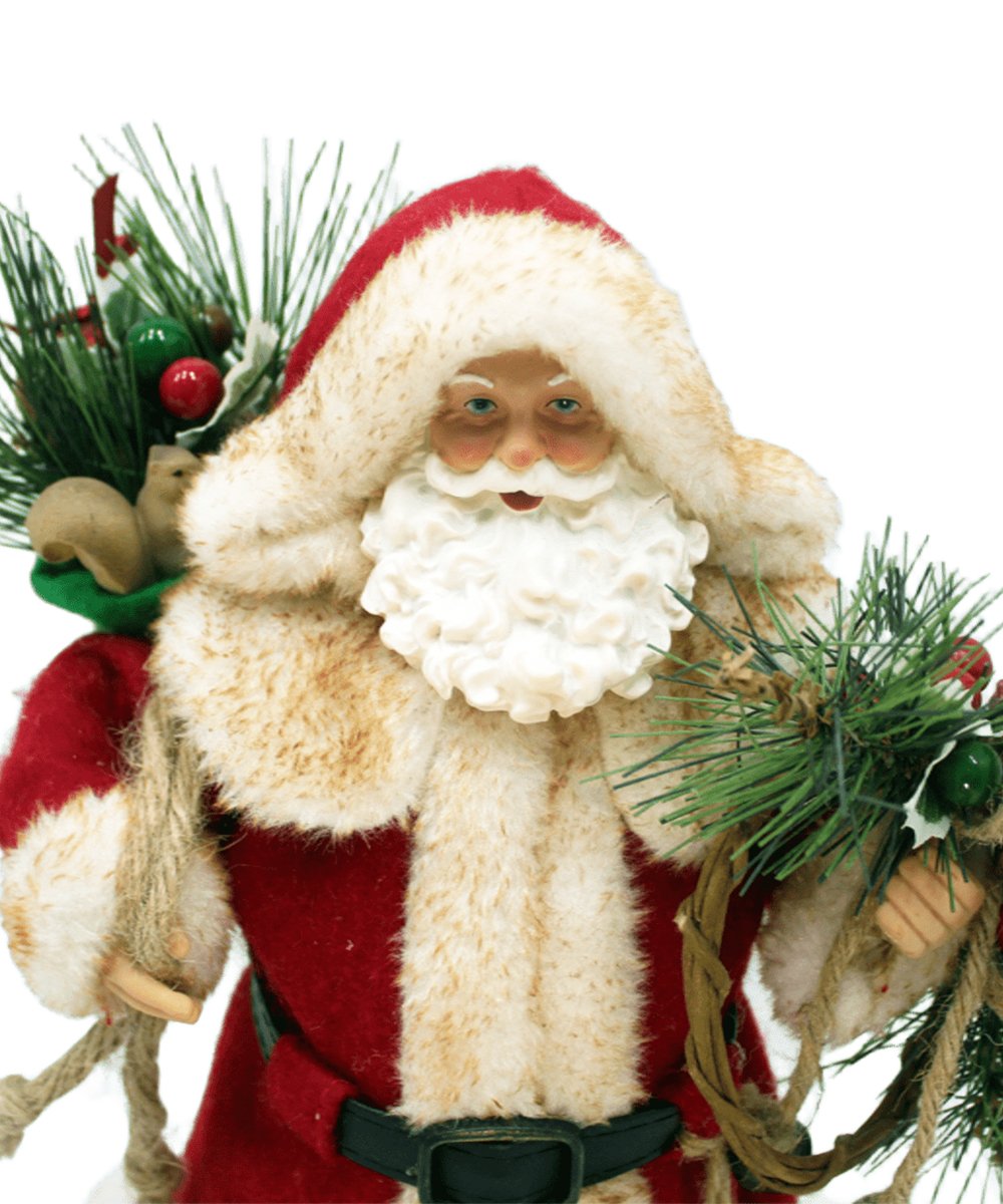 Decoração Papai Noel Tradicional Vintage Colecionável 30cm