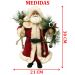 Decoração Papai Noel Tradicional Vintage Colecionável 30cm