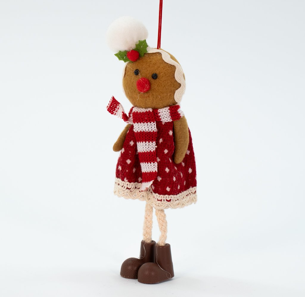 Decoração Para Árvore de Natal 3 Biscoito Pendente 17 cm