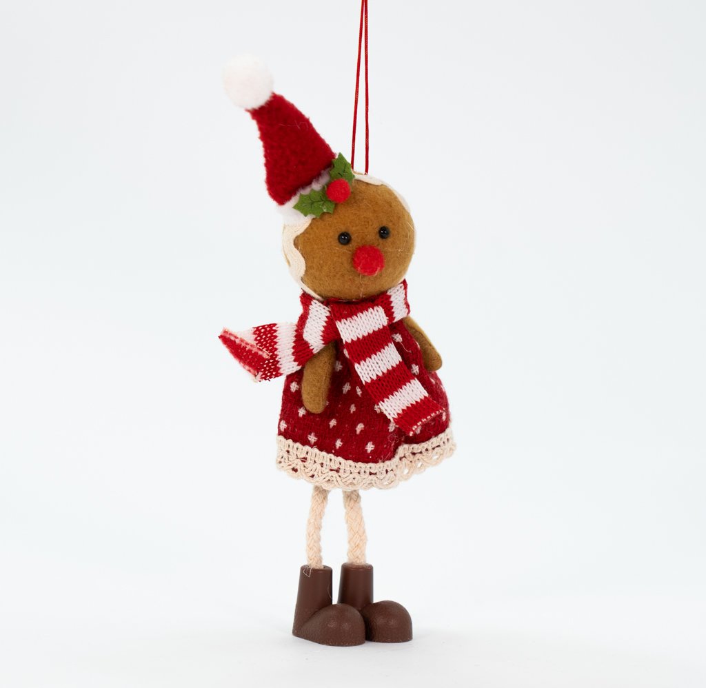 Decoração Para Árvore de Natal 3 Biscoito Pendente 17 cm