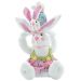 Decoração de Páscoa Família de Coelhos Artesanal 35cm