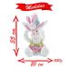 Decoração de Páscoa Família de Coelhos Artesanal 35cm