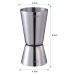 Dosador de Bebidas Duplo Inox 50ml / 25ml 