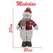 Dupla Boneco De Natal Boneco De Neve E Papai Noel Xadrez 37cm