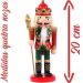 Dupla Boneco Decorativo Madeira Quebra Nozes Natalino 20cm
