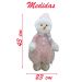 Dupla Boneco Natalino Papai Noel e Boneco De Neve Rosa