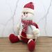 Dupla Boneco Neve Papai Noel Sentado Decoração Natal De 35cm