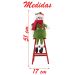 Dupla Boneco de Neve Papai Noel Decoração Natal Escada