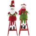Dupla Boneco de Neve Papai Noel Decoração Natal Escada