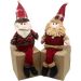 Dupla Bonecos Natalinos Papai Noel Com Pernas Moles De 60cm