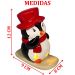 Dupla Casal Pinguim Na Prancha Decoração Luminária Luzes LED