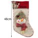 Dupla De Botas Meias Papai Noel E Boneco De Neve 48cm